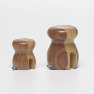 Black Wood Lid Lifters for Blackpot With Contrast Wood-inlay.